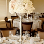 Crystal and silver centerpiece